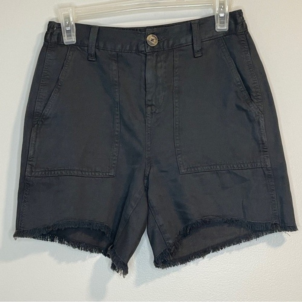 Aerie Linen Blend Black Shorts Size XXS